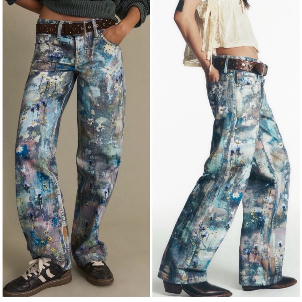 NWT Free People We The Free Tennessee Low-Rise Illusions Jeans 26